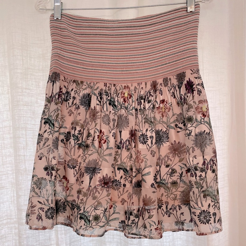 Flowy floral above the knee skirt